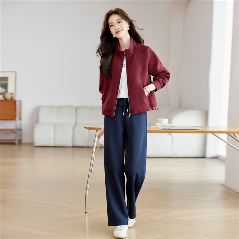 长期有货春秋2026年新款早秋开衫卫衣中年妈妈休闲运动两件套女潮，女装套装/套裙，璐依舞