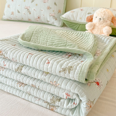 新款针织棉加绒床盖，床单，一起卖家纺