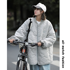 wassuphappy菱形格棉衣男士冬季2025新款潮牌复古棒球服保暖棉袄，男装棉衣，电商A001-1