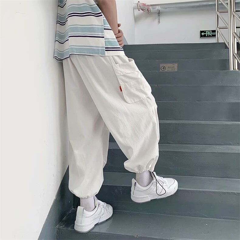 工装裤男ins潮牌痞帅日系束脚裤港风百搭宽松休闲长裤子BK720-P35,男装工装外套,星座1008-2