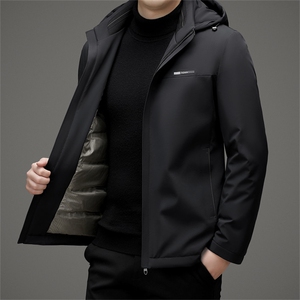 冬季羽绒服可脱卸帽白鸭绒休闲保暖加厚加绒短款高品质外套男装，男装羽绒服，钱塘6003（原4033）