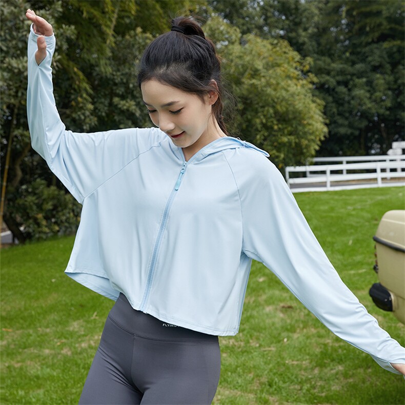 夏季新款冰丝防晒衣短款外套防紫外线遮阳服女皮肤衣凉感F066,女装防晒衣,星座1403A