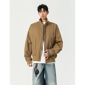 美式飞行服立领夹克男款痞帅短款外套棒球服潮504-W680-特P60控98图片