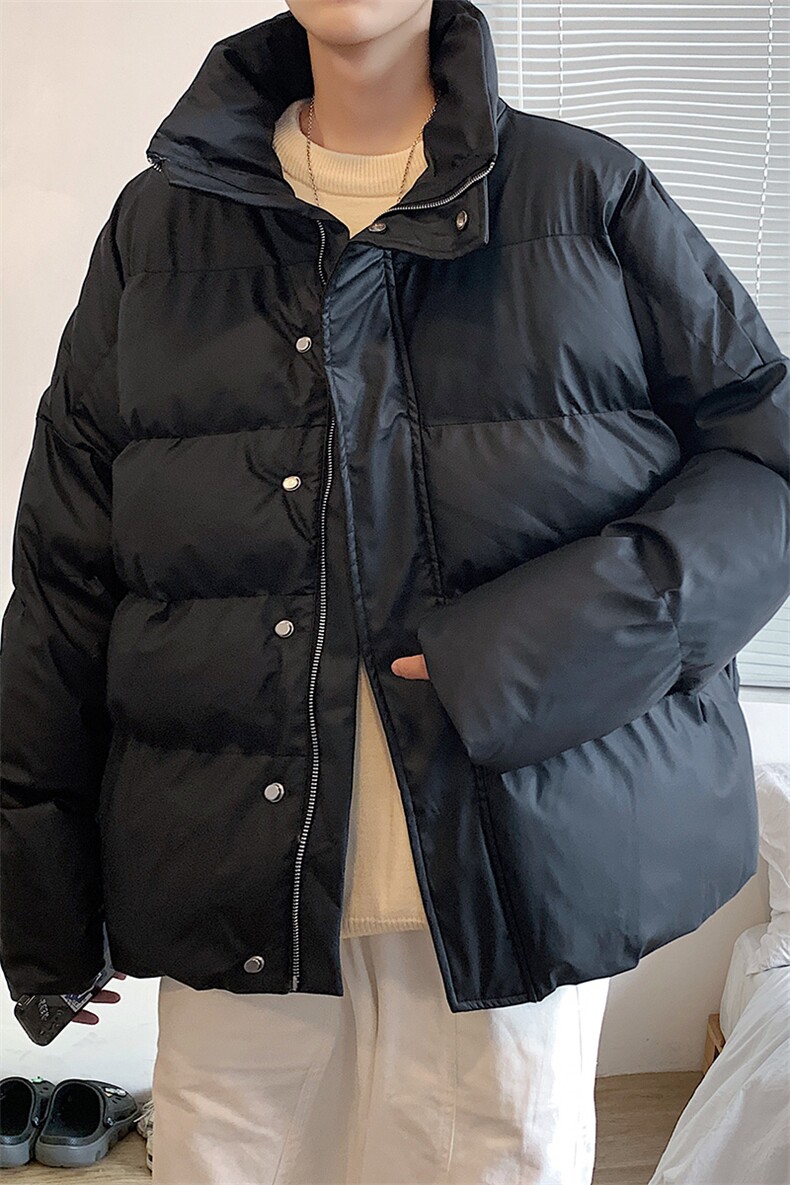新款港风中性风PU皮棉衣立领棉衣男外套225-2-20503-P115,男装棉衣,星座225-2