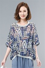 薄款天丝牛仔女2025夏季新款大码遮肉显瘦中年妈妈休闲，女装T恤，叶笙衣