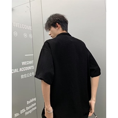 夏季简约休闲开衫拉链短袖男WC4509P33，男装T恤，星座1116-2