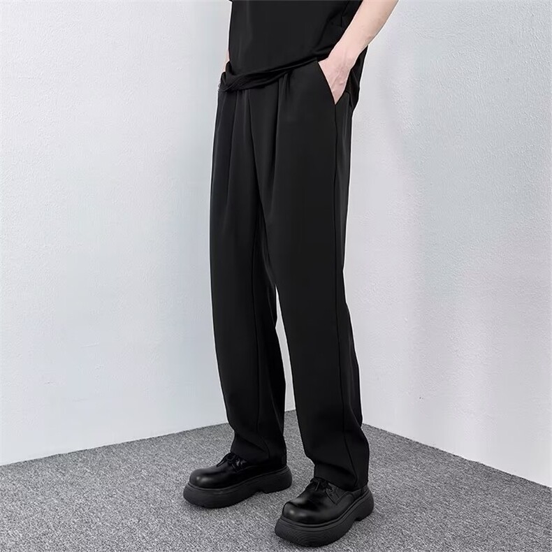 休闲西裤男韩版潮流纯色垂感帅2023夏季新款ins宽松长裤K3971-P40,男装西裤,星座412-2