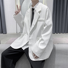 现货港风灯芯绒百搭纯色潮流休闲小西装外套西服D201-DM09-P65，男装西服套装，电商D321-1