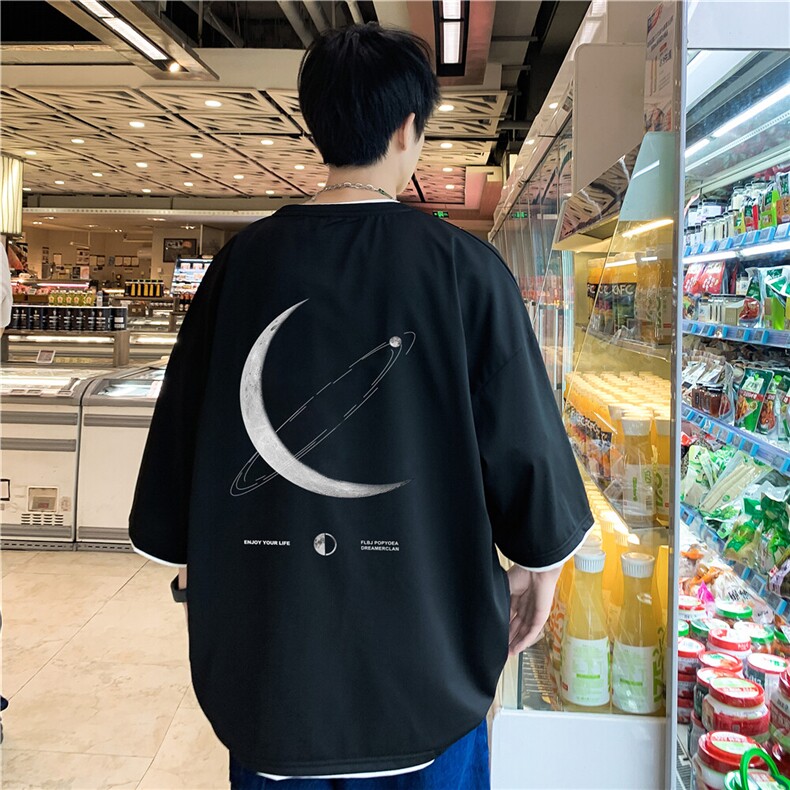 xZ116-T129-p20-控39M-5XL抖音拼接OVERSIZECLEANFITT恤夏季大码,男装T恤,星座116