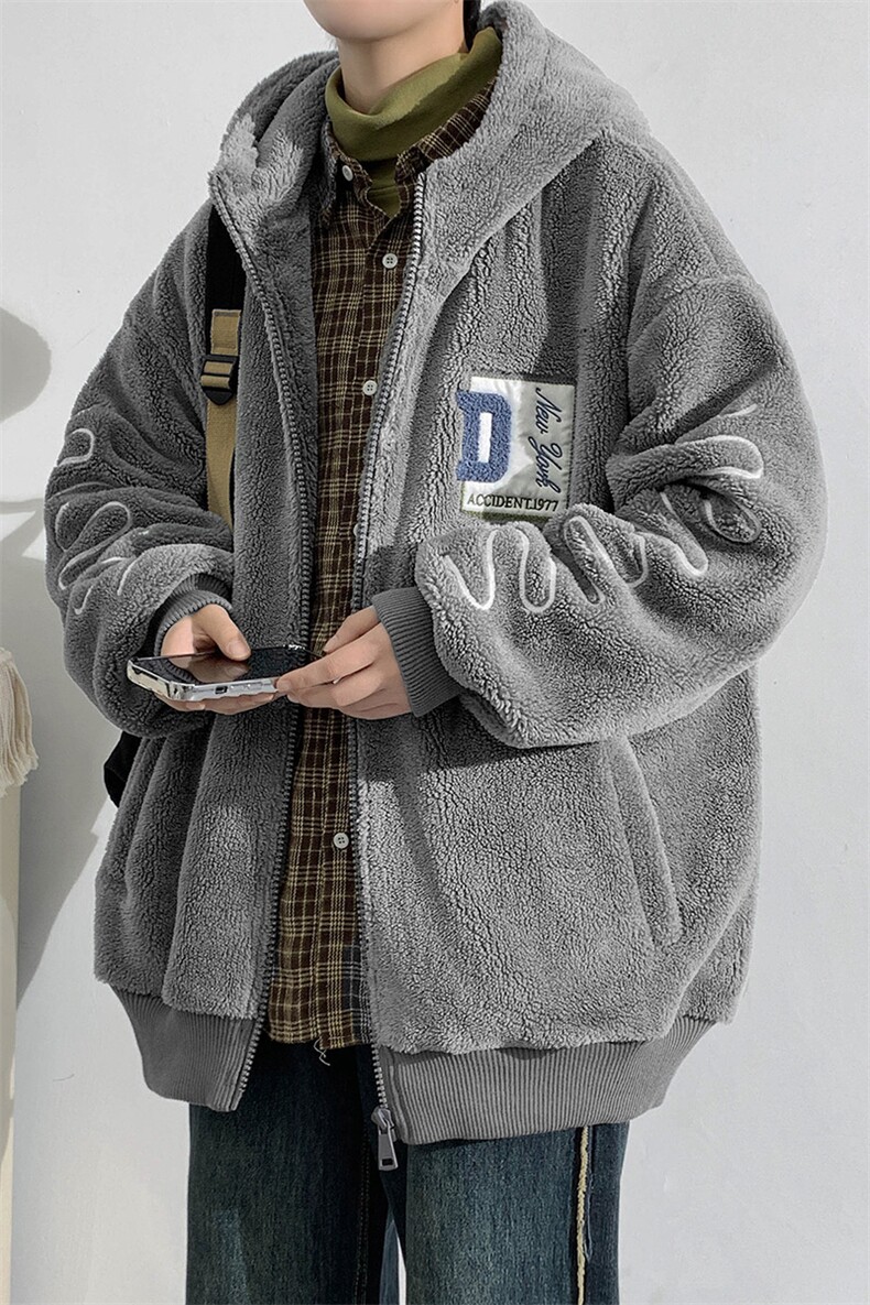 2024冬上新加绒加厚清新棉衣羊羔绒连帽外套男女992-P110控价158,男装棉衣,电商A441-1