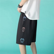 休闲短裤男夏季潮牌潮流ins港风韩版宽松裤子A161-2-D0641-P40图片
