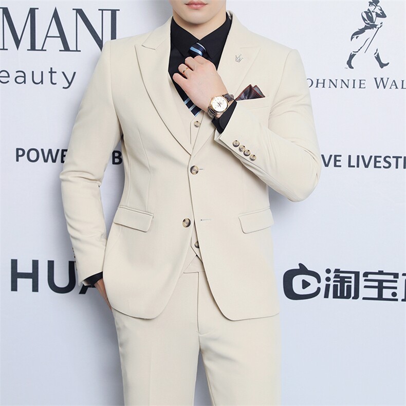 2025新款商务休闲三件套装西服套装2205-P220,男装西服,星座311B