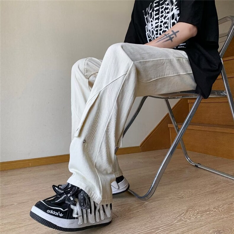 精神小伙牛仔裤男韩版潮流高街帅气2023夏季新款ins长裤RK314-P50,男装牛仔裤,星座412-3