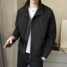 春季立领夹克男休闲百搭外套时尚潮流上衣JK6510-P130，男装夹克，电商A237