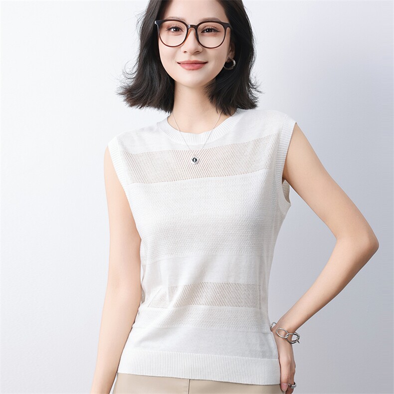 2025夏季新款纯棉内搭吊带背心女士外穿无袖一体针织打底无袖上衣,女装背心吊带,冀清阳荣