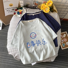 YT26183-P30亚麻短袖t恤男大码五分袖男宽松七分袖港风摆拍，男装T恤，电商A040