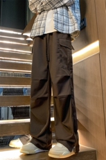 XZ213-DK2001-P55控68港风大码拉链开叉hiphop美式休闲工装裤男，男装工装外套，星座213