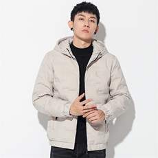 现货足主推短款连帽压花轻薄学生夹克羽绒服面包服班服团体服，男装羽绒服，星座301D-5(原星座1415）