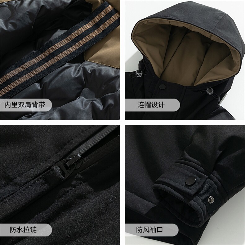 新标90白鸭绒新款羽绒服连帽休闲情侣羽绒A068-DWYRY11-TP210,男装羽绒服,电商A068