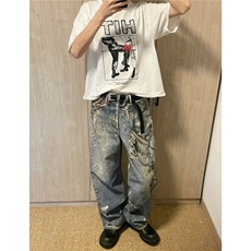 【套图1】903-AK91-特P70【98】S-3XL印花牛仔裤！4，男装牛仔裤，星座903
