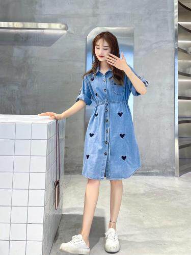 爱心牛仔裙，女装，依挺好