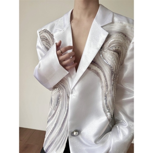 26春夏礼服重工珠片刺绣亮面珍珠西装外套xz196-p258，男装西服套装，电商B288