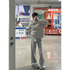 KK104-P95麻花针织拼接立领棉服外套秋冬季百搭防寒棉衣，男装棉衣，电商B323A