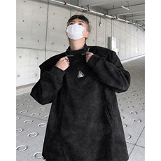 现货25男士设计感套头晕染套头拉链垫肩卫衣MJ1032-P98，男装卫衣，电商B288