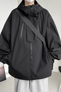 JK8101/P60秋装新品防水冲锋衣男黑武士风衣夹克美式机能工装外套图片