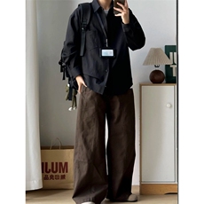 秋冬新款290克重磅长袖纯色衬衫GC69-P40成分100聚酯纤维，男装衬衫，星座1302