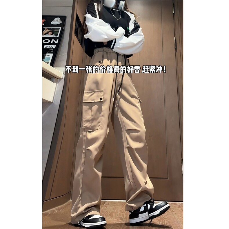 抖音春装新款裤子多口袋休闲裤直筒宽松工装裤男K10015-特P38,男装工装外套,电商A099