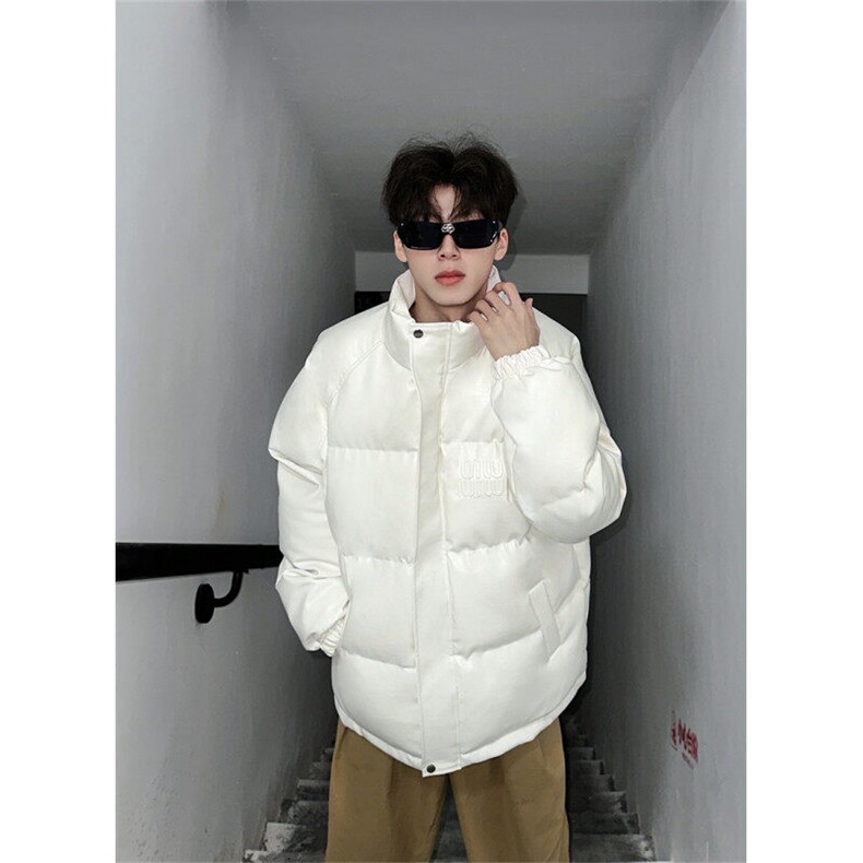 307A/M6651/P128高品质情侣PU皮羽绒棉服面包服宽松男女棉衣外套,男装棉衣,星座307A