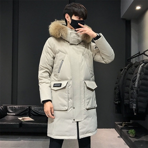 价格调整按市场嘴低价拿货    大毛领长款修身户外羽绒服图片