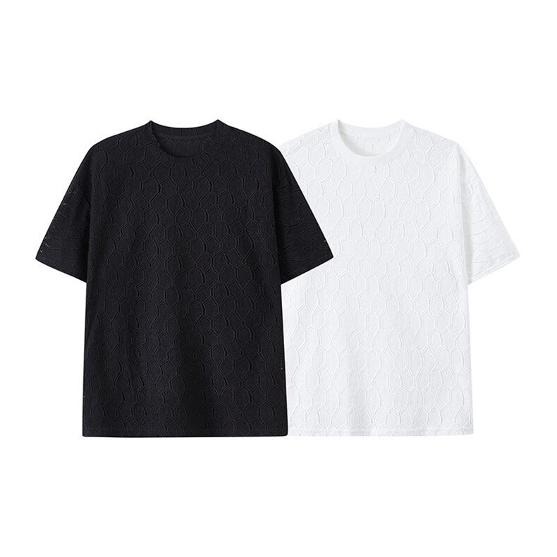 现货T10130-特p30控58高品质面料镂空痞帅大码圆领短袖T恤衫,男装T恤,电商A059