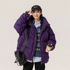 新标90白鸭绒简约休闲立领外套纯色潮流加厚羽绒服ESY0214-P198，男装羽绒服，电商B306