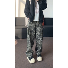 宽松迷彩裤男生休闲裤潮长裤KD656-P70，男装休闲裤，电商D312-1