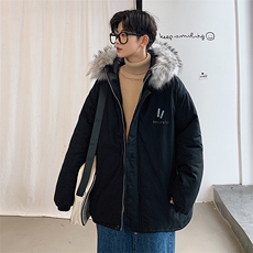MM48116-P130冬季大毛领棉衣男士大码加厚棉袄男棉服，男装棉衣，电商A040