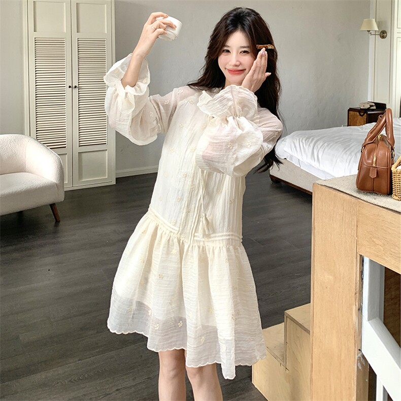 现货  春夏刺绣法式连衣裙2001P135K208图片