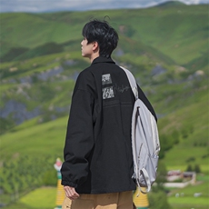 B225-W8608-P94-X118--印花夹克外套-全棉，男装夹克，电商B225