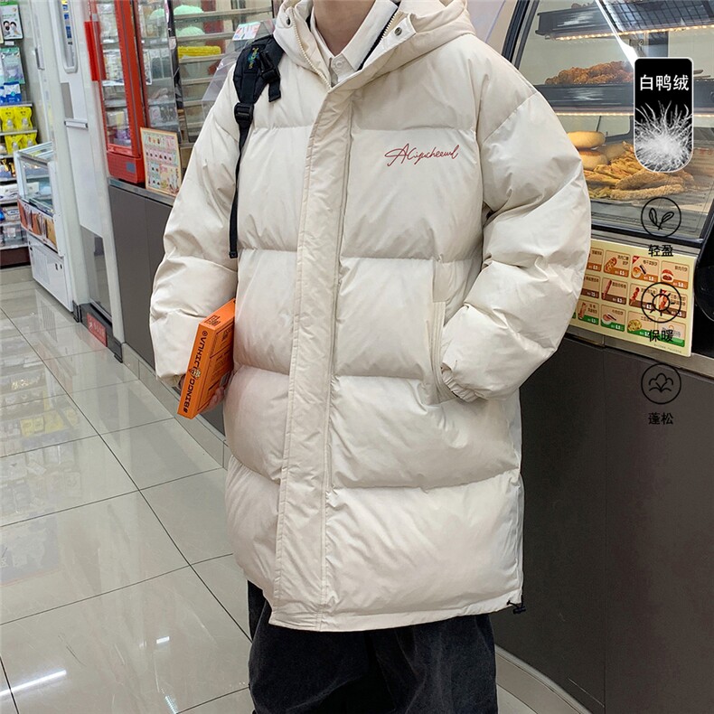 港风夜景新标白鸭绒字母印花中长款羽绒服YR1511特批225控298,男装羽绒服,电商A247