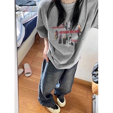 T0670-P25街头渲染虚幻人像T恤美式纯棉男女款短袖，男装T恤，星座617A-2