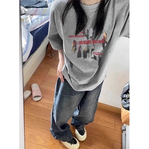 T0670-P25 街头渲染虚幻人像T恤 美式纯棉男女款短袖图片