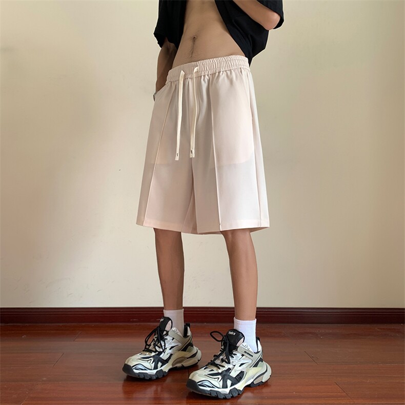 短裤男夏季新款冰丝坠感五分裤中裤DK807-P35,男装休闲裤,星座214-3