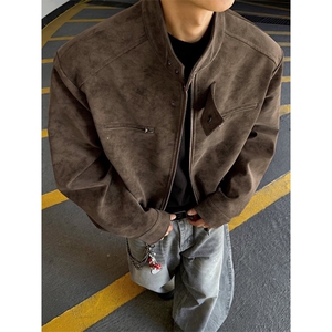夹克外套男款秋冬美式复古vintage棒球服工装外套 JKW26图片