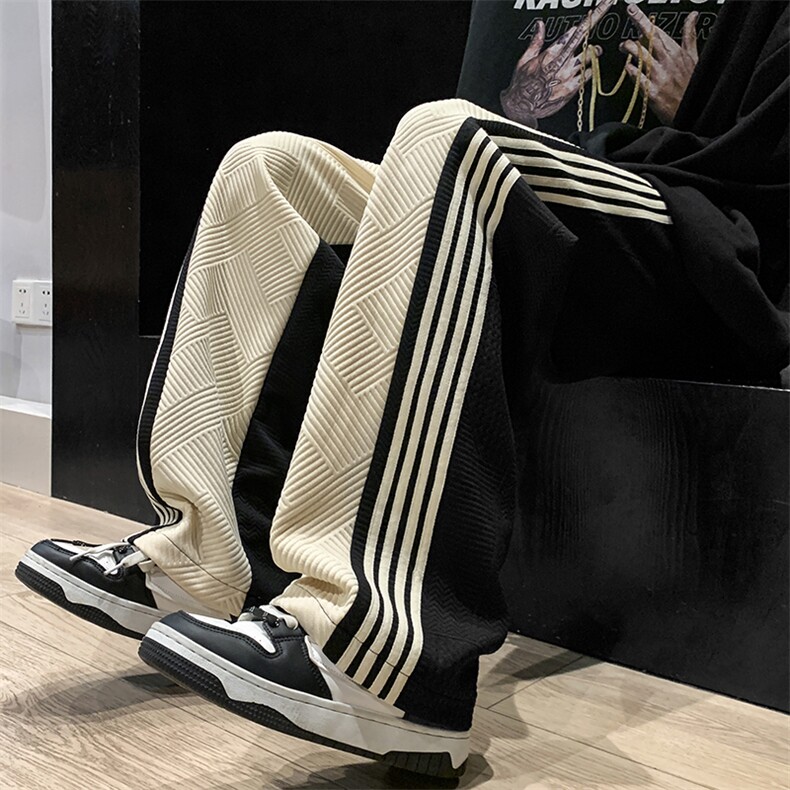青少年休闲裤男春秋季新款宽松直筒阔腿长裤子XK66252特批40,男装休闲裤,电商A042
