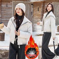 现货秒发2025BAO款大翻领韩休闲版加厚保暖羽绒服外套有检报告，女装羽绒服，星宇服饰