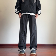 抖音品质秋季新款机能拉链褶皱设计冲锋裤B315-K23555-p50控68，男装休闲裤，电商B315