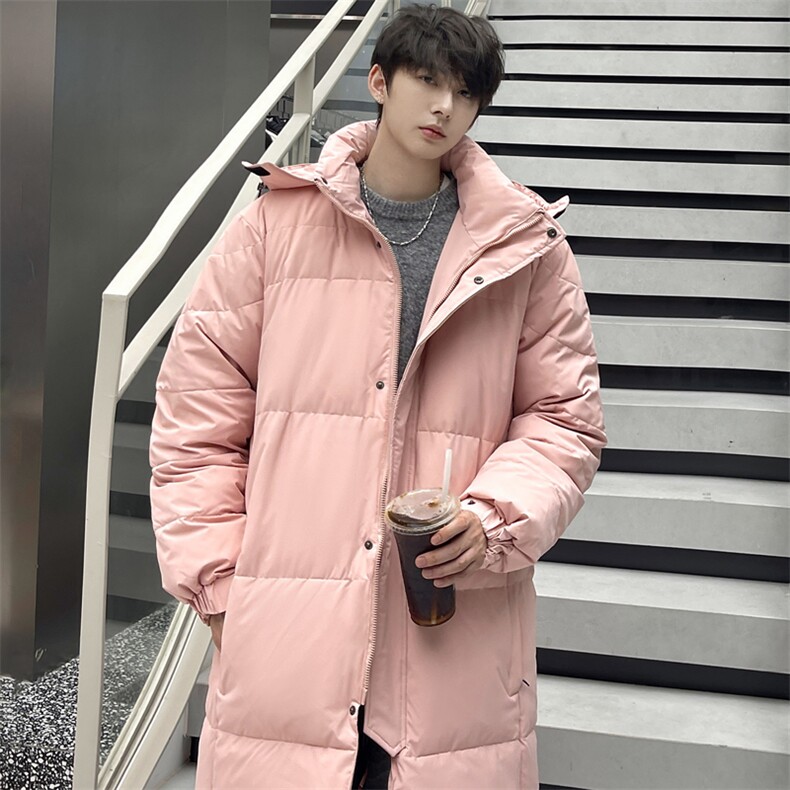 羽绒服男冬季新款港风宽松长款白鸭绒外套YR932-P170(控价228，男装羽绒服，星座214-3