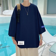 Q11062-P30春夏季七分袖t恤男大码五分袖男短袖中袖，男装T恤，电商A040