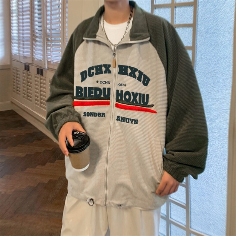 Wt37-P62学院风潮玉米粒绒毛巾绣外套夹克,男装夹克,星座1501-1